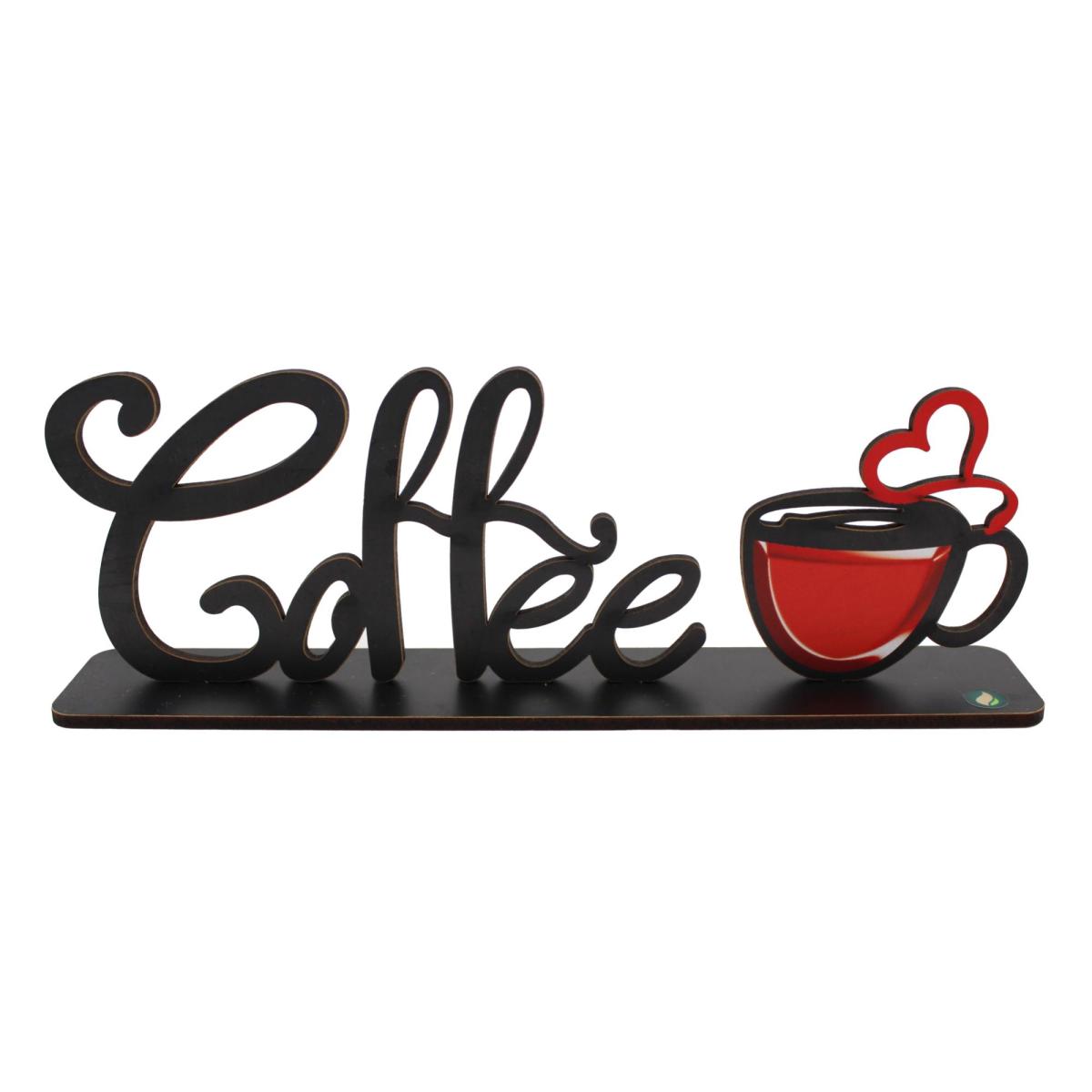 Palavra de Mesa Com Base Coffe  MDF