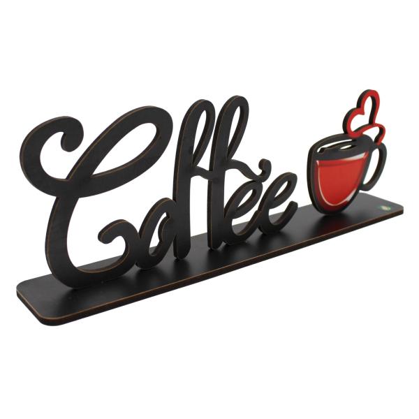 Palavra de Mesa Com Base Coffe  MDF