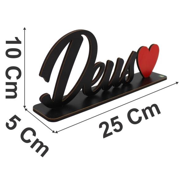 Palavra de Mesa Com Base Deus MDF
