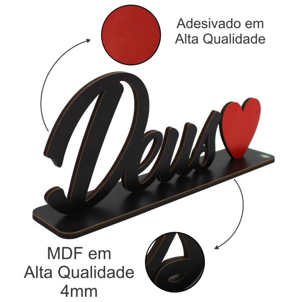 Palavra de Mesa Com Base Deus MDF