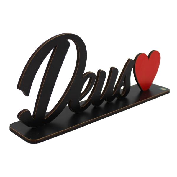 Palavra de Mesa Com Base Deus MDF