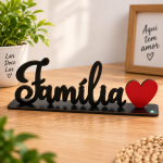 Palavra de Mesa Com Base Familia MDF