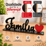 Palavra de Mesa Com Base Familia MDF