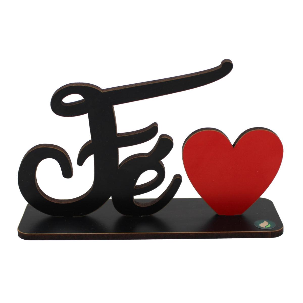 Palavra de Mesa Com Base Fé MDF