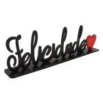 Palavra de Mesa Com Base Felicidade MDF