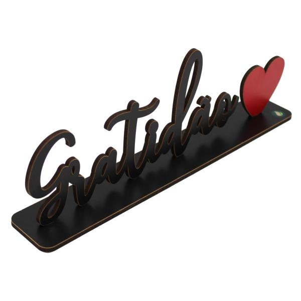 Palavra de Mesa Com Base Gratidão MDF