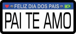 PLACA CARRO ADESIV.PAI  32,5X14,5CM