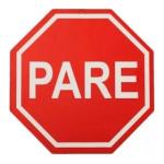 Placa de Trânsito Decorativa Parede Decoração Pare  MDF