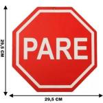 Placa de Trânsito Decorativa Parede Decoração Pare  MDF