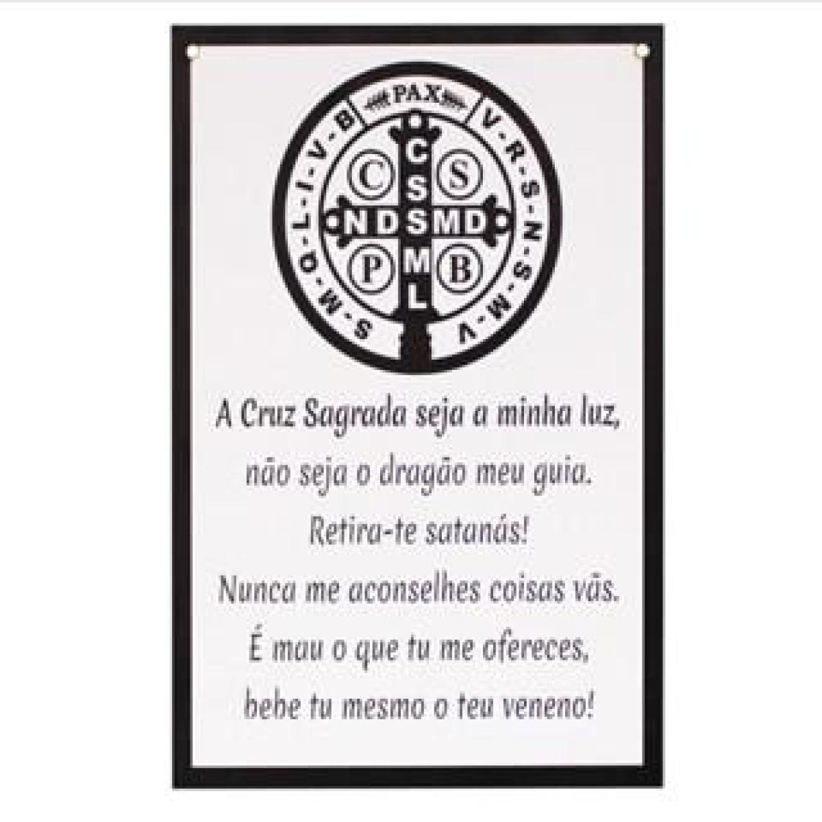 Placa Decorativa Adesivada Cruz Sagrada