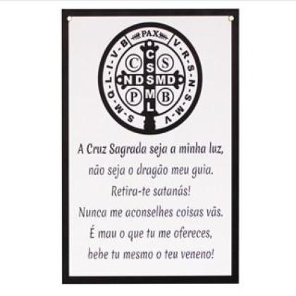 Placa Decorativa Adesivada Cruz Sagrada