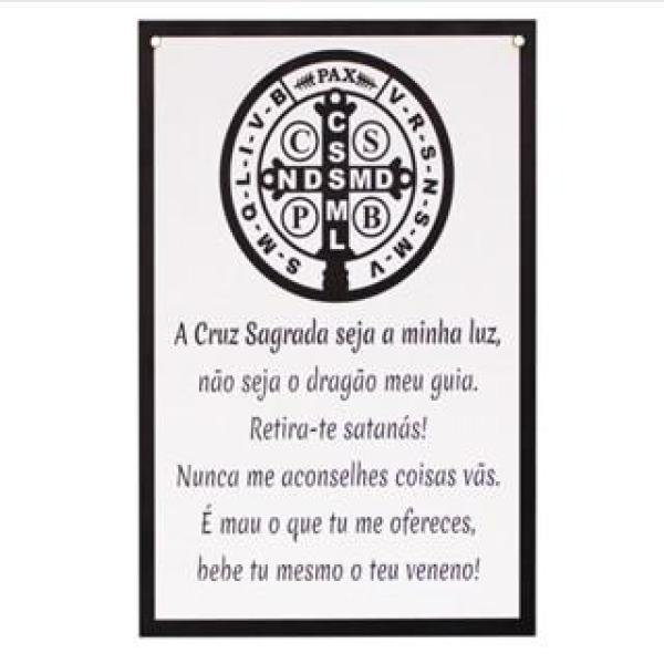 Placa Decorativa Adesivada Cruz Sagrada