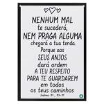 Placa Decorativa Adesivada Nenhum Mal Te Sucederá