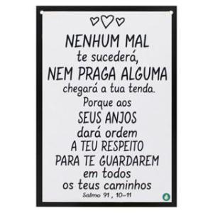 Placa Decorativa Adesivada Nenhum Mal Te Sucederá