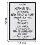 Placa Decorativa Adesivada Nenhum Mal Te Sucederá