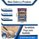 Placa Decorativa De Parede 4 Partes Palavras Motivacionais