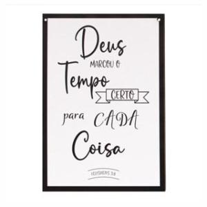 Placa decorativa Deus marco o tempo