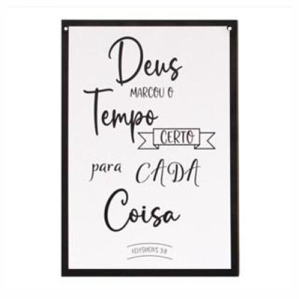 Placa decorativa Deus marco o tempo