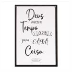 Placa decorativa Deus marco o tempo