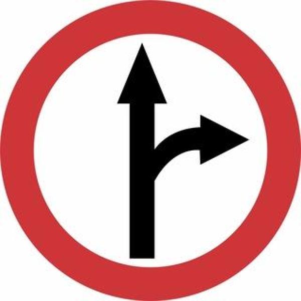 Placa Decorativa Parede Trânsito Siga Em Frente Ou A Direita  MDF