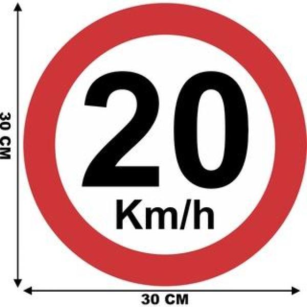 Placa Decorativa Parede Trânsito Velocidade Permitida MDF