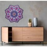 Placa Quadro Mandala Recorte Grande Mdf ROSA 