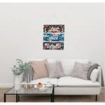 Placa Suspensa Sisal Decoração Lar Doce Lar 3 Partes 