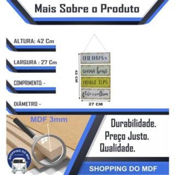 Placa  Suspensa Sisal   Ondas De Coisas Boas 4 Partes 