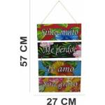 Placa Suspensa Sisal Sinto Muito 4 Partes 