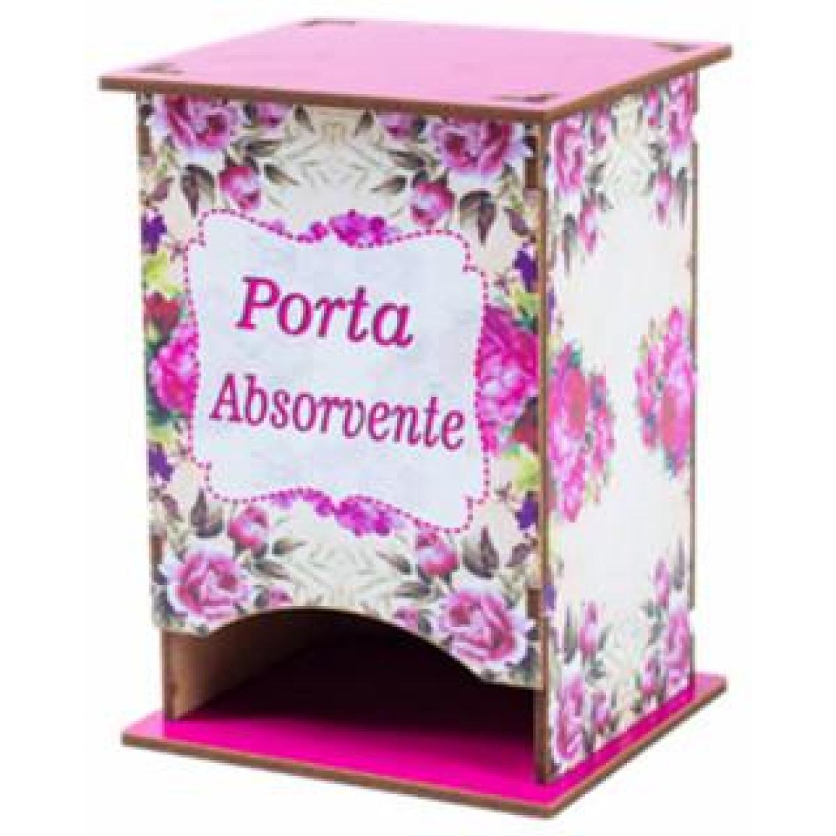 Porta Absorvente - higiene - Organizador MDF decoração Floral – Elegância e praticidade