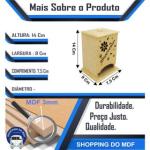 Porta Absorvente Mdf Crú 14x9x7,5 cm