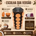 Porta Capsula Cafe Dolce Gusto 3 Corações Nespresso Mdf Decorado Torre Sextavada Cantinho do Café