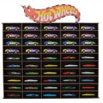Porta Carrinhos Hot Wheels Expositor 50 Vagas Madeira MDF Colecionáveis Organização Decoração Quarto