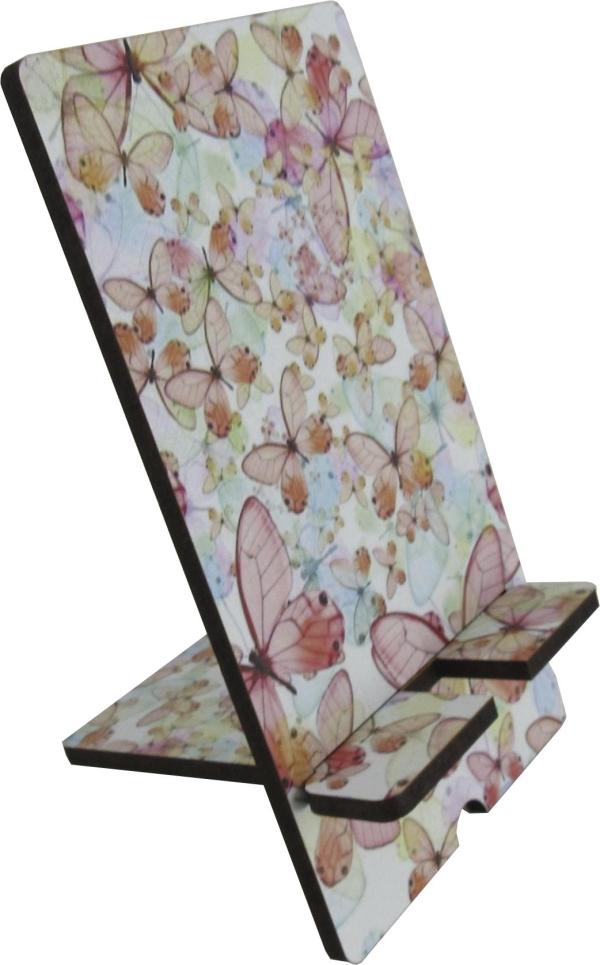 Porta Celular Adesivado Borboletas Mdf