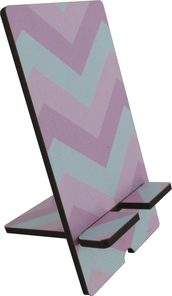 Porta Celular Adesivado Chevron Mdf
