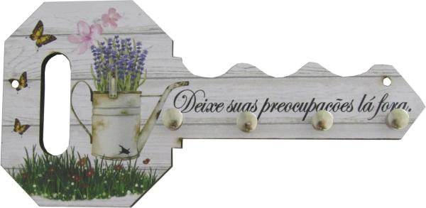 Porta Chave Decorativo Modelo Chave Deixe As Preocupações 11x22 