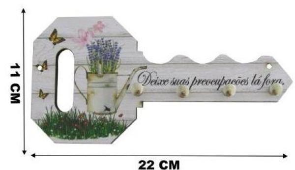 Porta Chave Decorativo Modelo Chave Deixe As Preocupações 11x22 