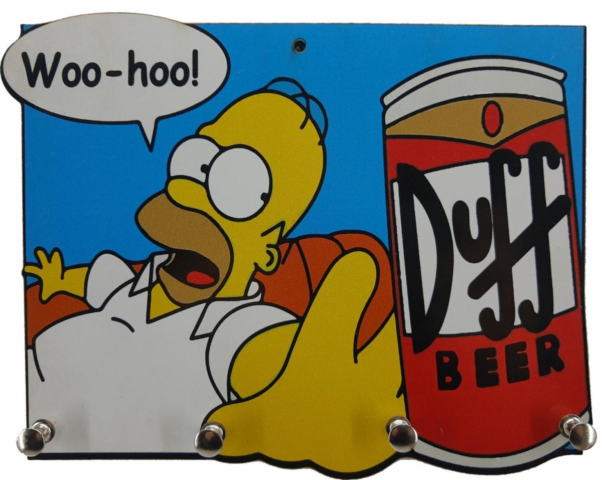 Porta Chave Duff Beer 21x17cm Mdf