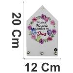 Porta Chave Nunca Foi Sorte 12x20cm Mdf