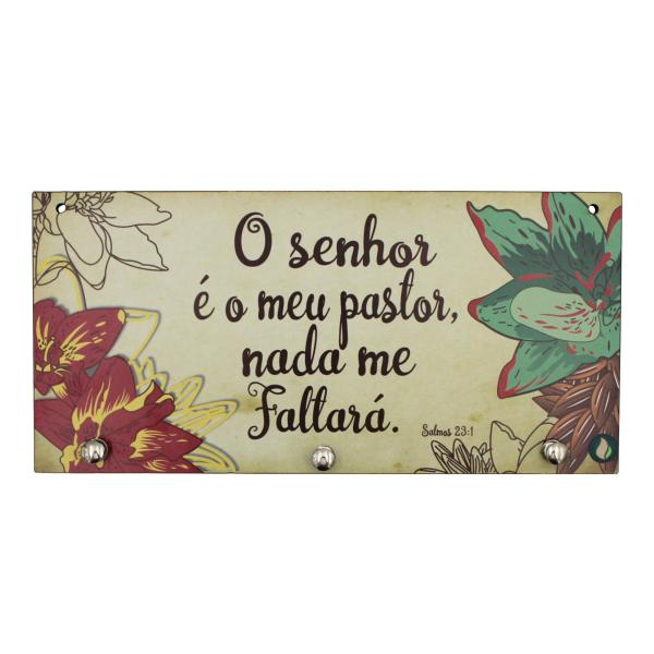 Porta Chave O Senhor é Meu Pastor 25X12cm