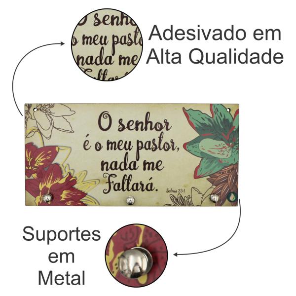 Porta Chave O Senhor é Meu Pastor 25X12cm