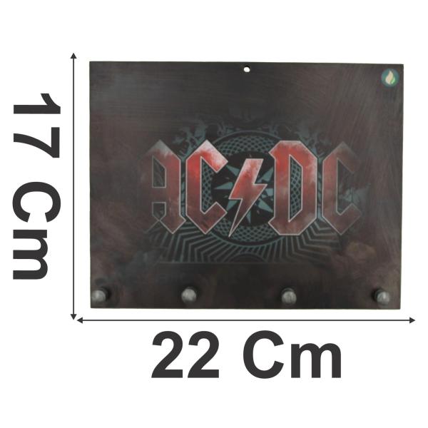 Porta Chaves AC/DC 22x17cm Mdf 