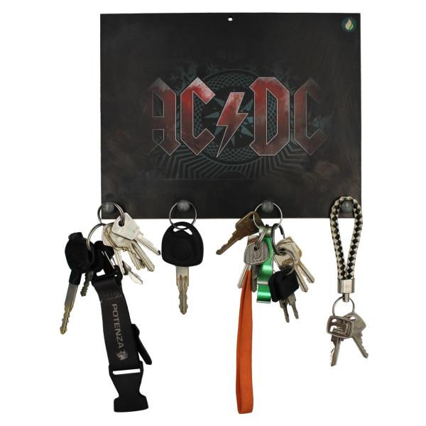 Porta Chaves AC/DC 22x17cm Mdf 