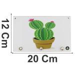 Porta Chaves Cacto 12x20cm Mdf