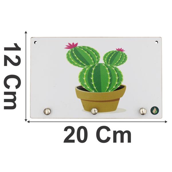 Porta Chaves Cacto 12x20cm Mdf