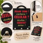 Porta Chaves de Parede MDF Decorativo com 3 Suportes Organizador para Entrada Casa 20x15 cm
