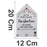 PORTA CHAVES EU ME LEMBRO 12X20CM MDF