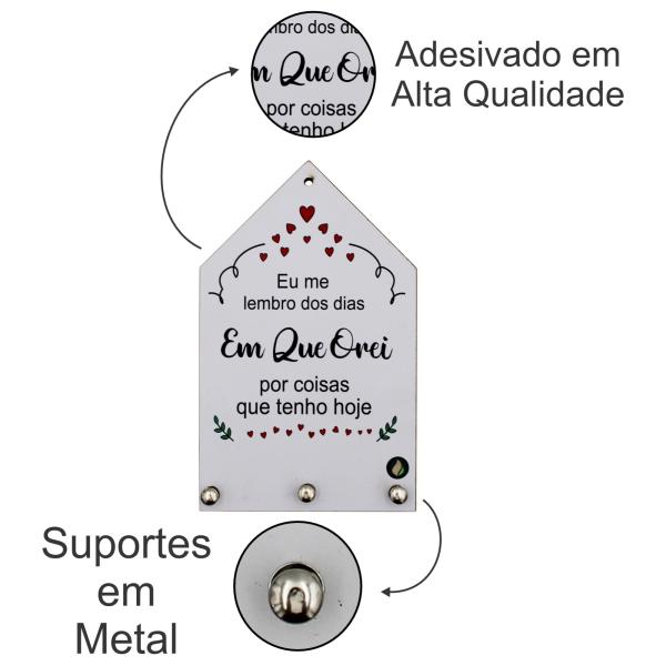 PORTA CHAVES EU ME LEMBRO 12X20CM MDF