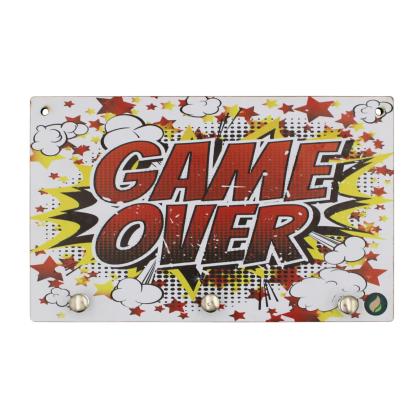 Porta Chaves  Game Over 12x20cm Mdf