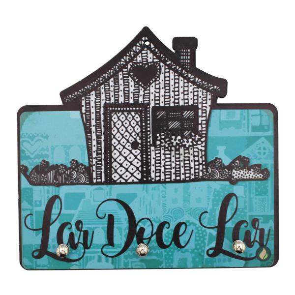 Porta Chaves Lar Doce Lar 20x21 Mdf